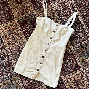 PacSun White Denim Button Down Sun Dress Medium EUC!